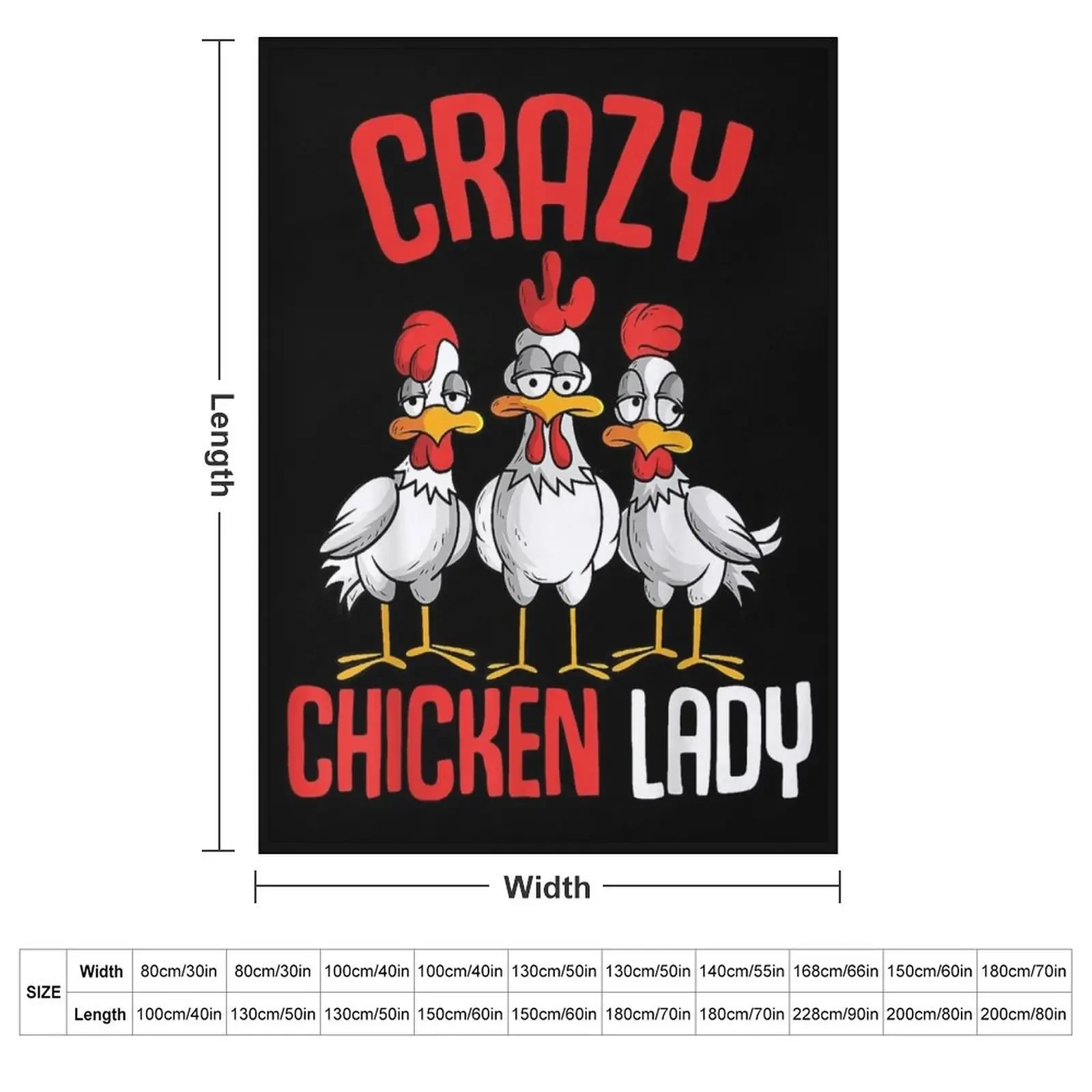 Crazy Chicken Lady Women Throw Blanket Soft Big Custom Soft Plaid Soft Blankets