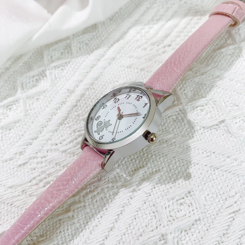Детские часы с изображением кота, кварцевые часы, подарок для девочек, милые наручные часы с героями мультфильмов, светящаяся стрелка, детские часы для женщин, Relogio