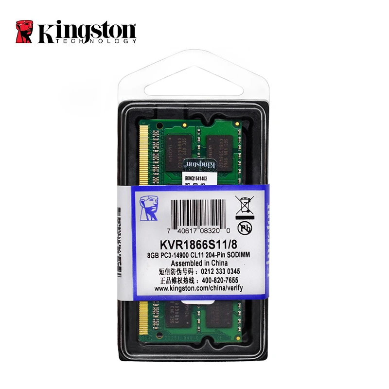 Kingston แล็ปท็อป Ram DDR3L DDR3 8GB 4GB 1066Mhz 1333Mhz 1600Mhz 1866Mhz SO-DIMM PC3-8500 10600 12800 โน้ตบุ๊ค DDR3 Dual Channel