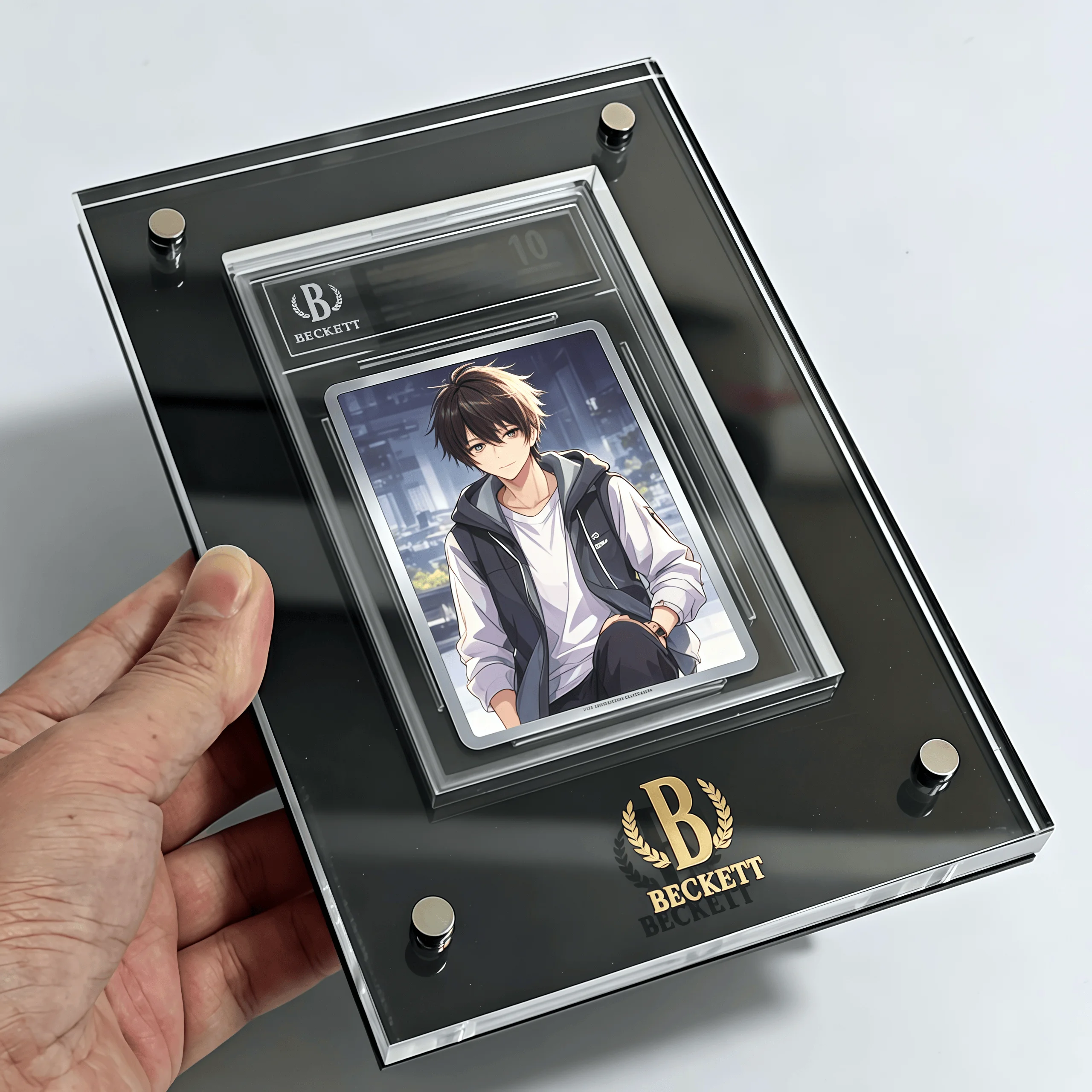 Thick Black Acrylic Card Brick For Graded Cards 85×131mm Inner Size Acrylic Display Holder Collectible Trading Card
