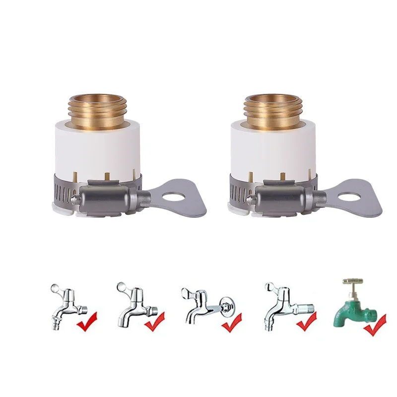 Conector rápido de latón con rosca de 1/2 ", 3/4", 1 ", adaptador de riego de jardín, manguera de cobre para riego por goteo, accesorios de conector rápido