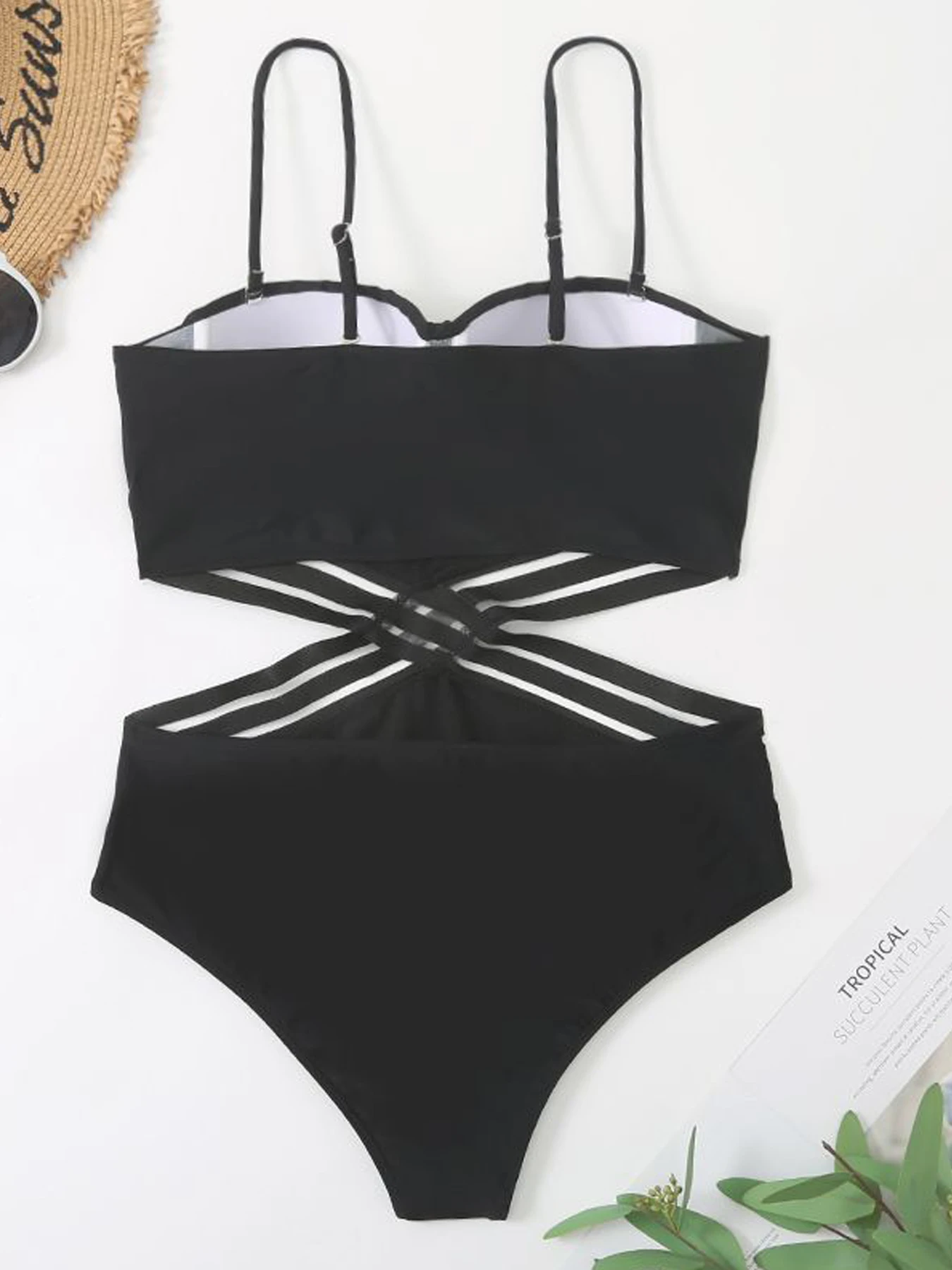 VigoCasey 2024 Black Cross Meah Swimwear Push Up Straps Swimsuit For Women Backless One Piece Beach Brazilian Bathing Suit