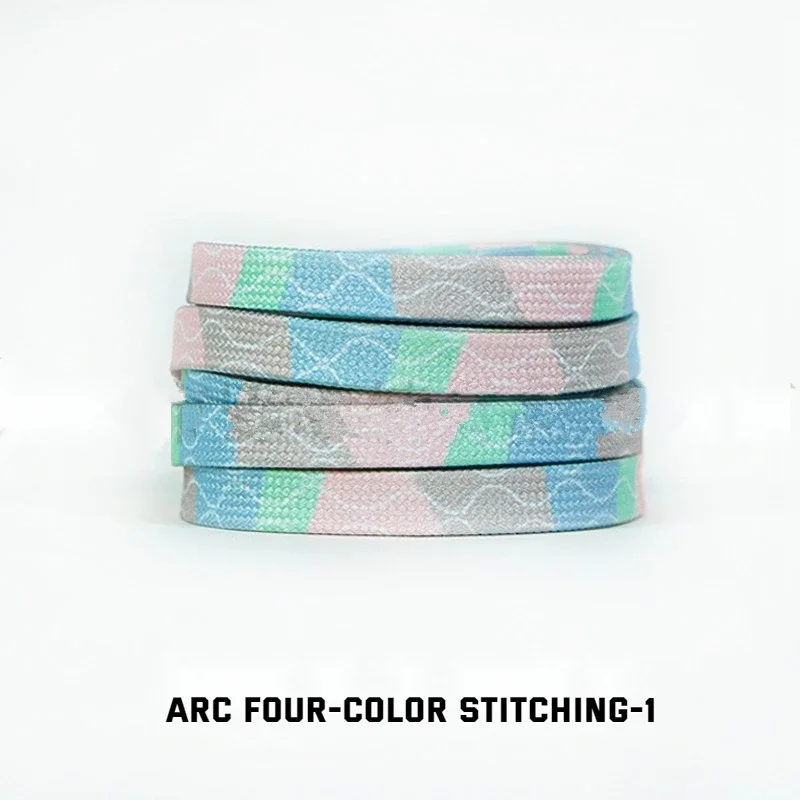 Schillernde blaue Schnürsenkel flache Schnürsenkel für Turnschuhe bunte Farbverlaufs streifen Batik Schnürsenkel Persönlichkeit sseil für Männer Frau – Detail 6