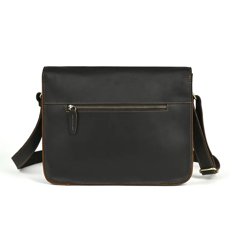 Stylish Top Grain Cowhide Men's Shoulder Bag Genuine Leather Crossbody Bag