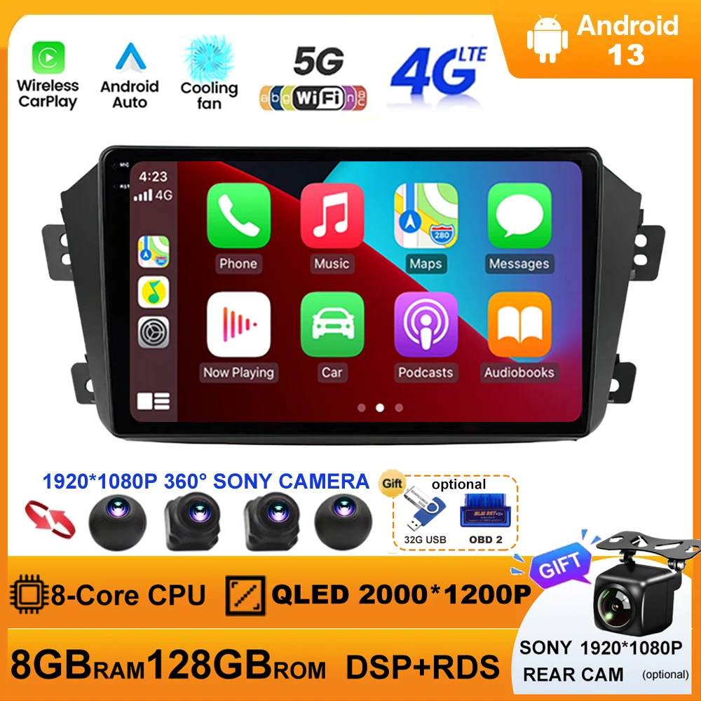 

Android 13 Car Radio Player For Geely Emgrand X7 GX7 EX7 Autoradio Multimedia Carplay Navigation GPS Stereo DVD 2 Din