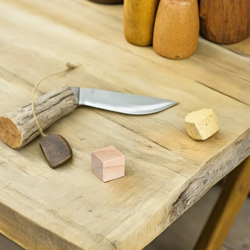 

200Pcs Natural Pine Wood Cubes Solid Square Blocks for DIY Crafts Educational Activities Geometric Shape Learning Home