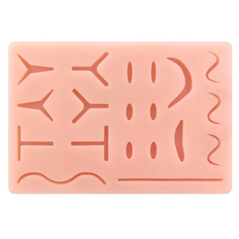 Suture Stitching Kit Suture Practice Pad With 19 Pre-Cut Wounds, Suture Instruments,Suture Threads(Education Use Only)