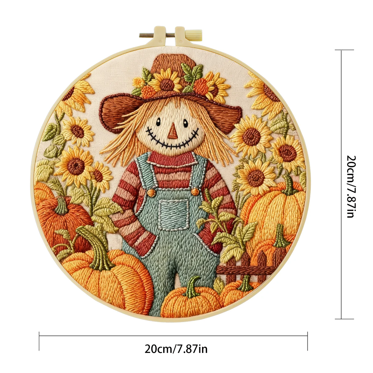 1 Stück 20X20CM/15X15CM 7,87/6,3 Zoll Mädchen-Stickerei-Starter-Kit DIY-Kit DIY-Stickerei-Set Handarbeiten Heimdekoration Bastelmalerei – Detail 3