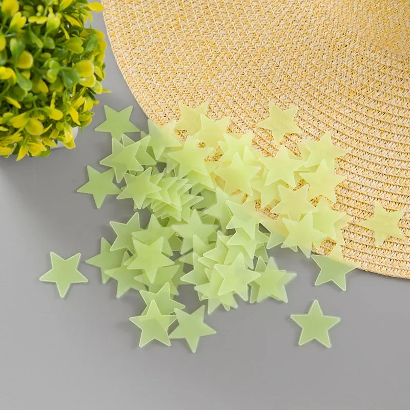 3D Stars Glowing Wall Stickers Luminous Fluorescent Wall Stickers for Kids Baby Room Decorative Sticker