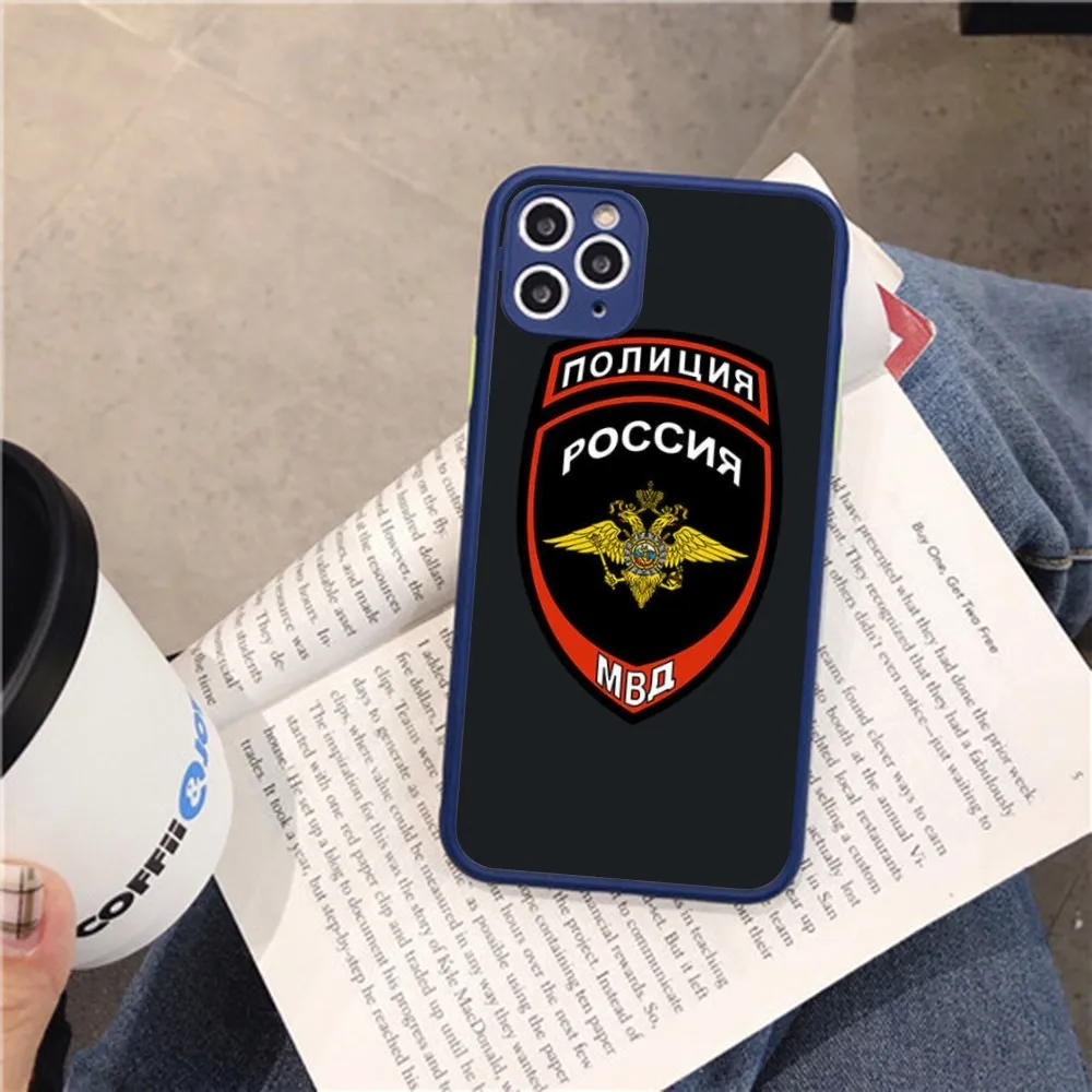 Russian Flag poccnr Space Phone Case for iPhone 14 11 12 13 Mini Pro Max 8 7 Plus X XR XS MAX Translucent Matte Cover image 2