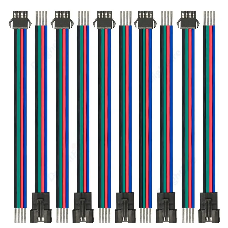 

4pin JST SM Wire Connector With 15cm 22/20AWG Electrical Wire Female Male Plug Wire Terminals For RGB LED Strips Connectors