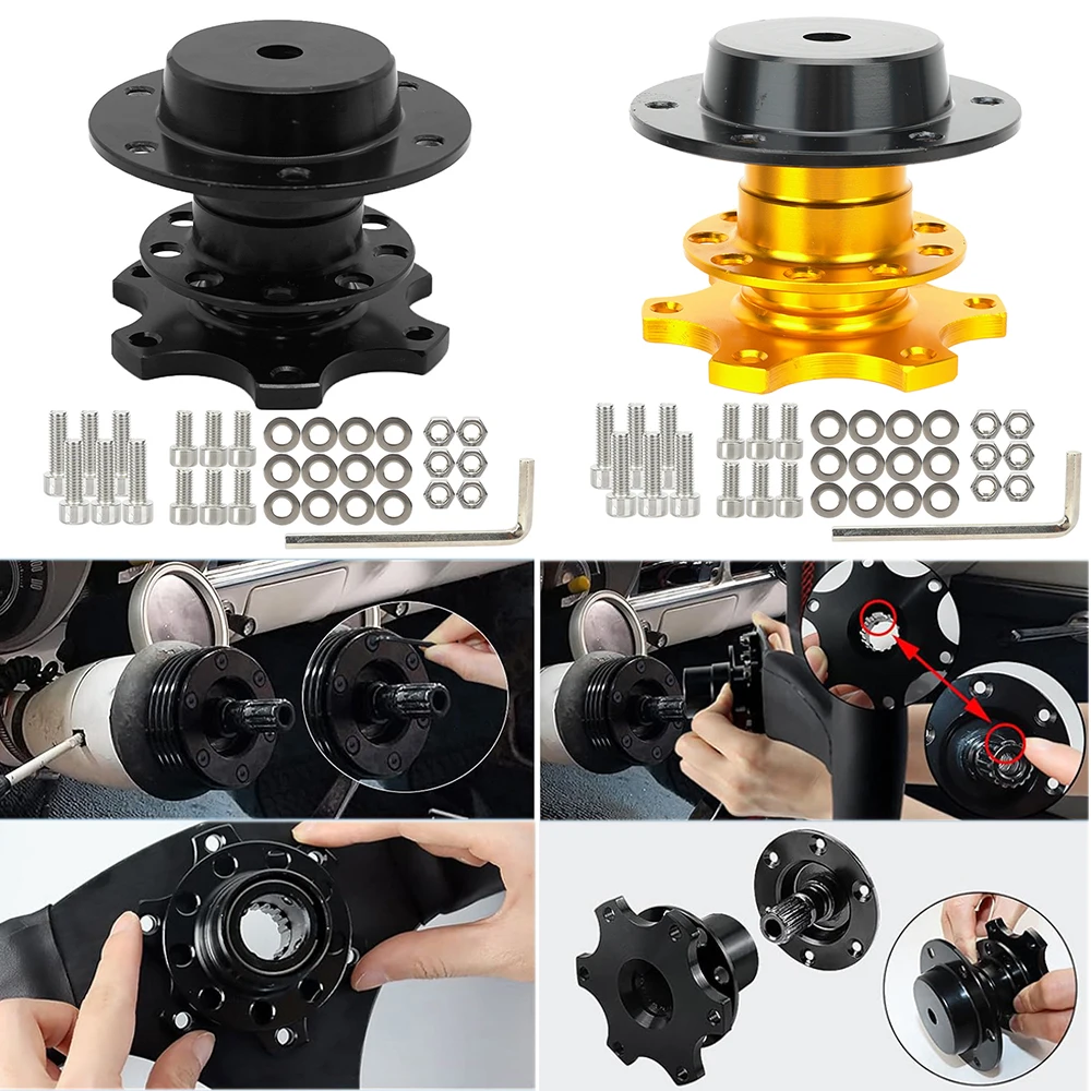 

Универсальный быстроразъемный комплект ступицы рулевого колеса для 6-отверстий втулок рулевого колеса Алюминиевые рулевые колеса Адаптер ступицы с защелкой