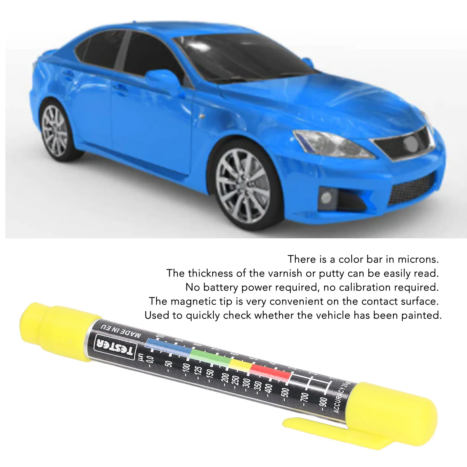 Paint Thickness Tester Car Coating Test Pen Paint Thickness Gauge Magnetic Tip for Automobile