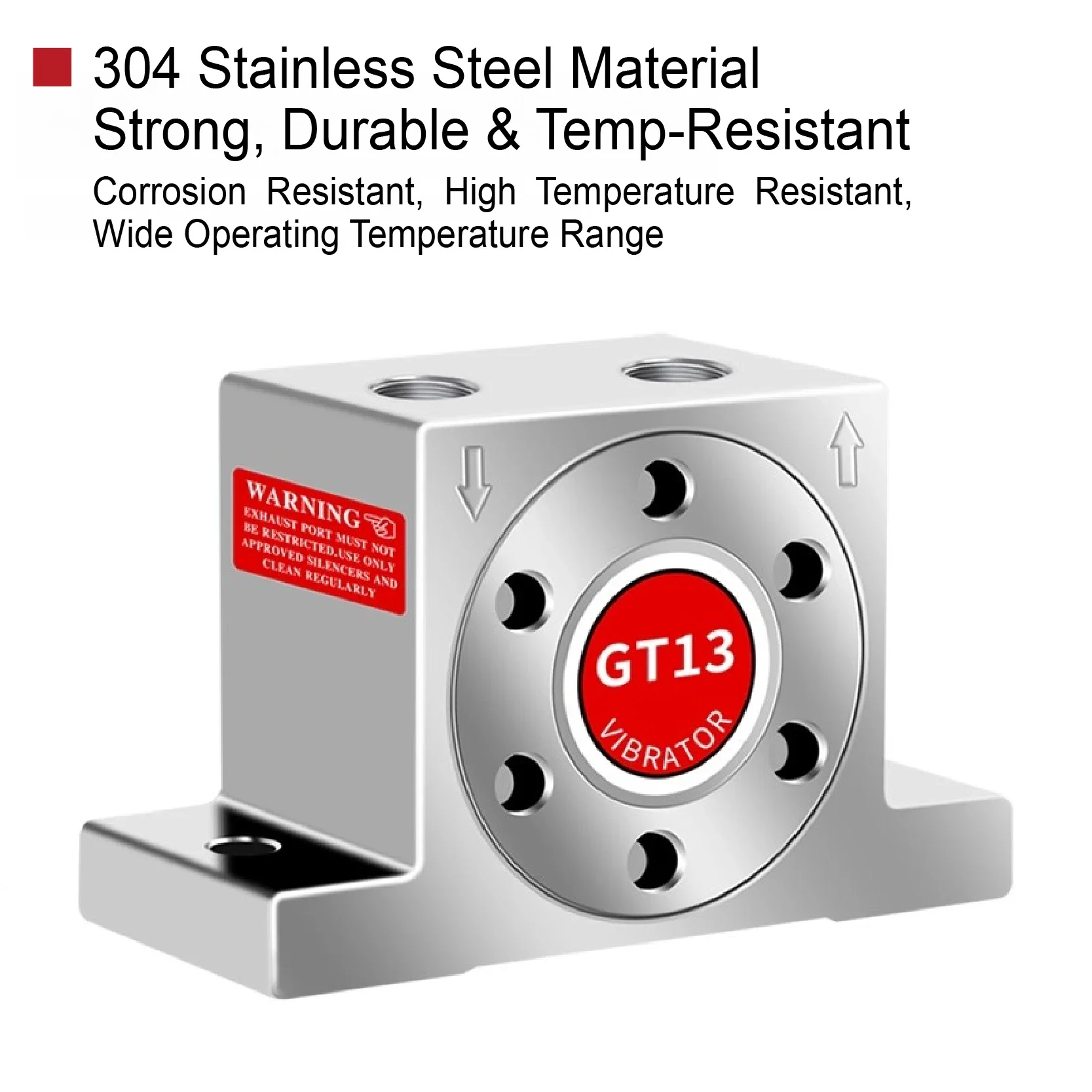 GT4 GT6 GT8 GT10 Stainless Steel Pneumatic Turbine Vibrator Air Oscillator Industrial Silo Bin Vibrator for Material Flow