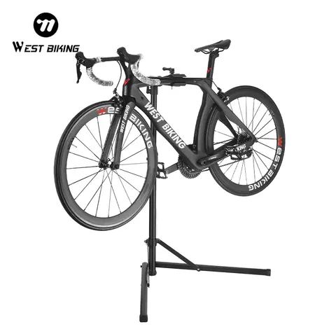 WEST BIKING Bicycle Repair Stand Foldable Aluminum Alloy Bike Repair Maintanance Frame Adjustable Bike Storage Parking Rack