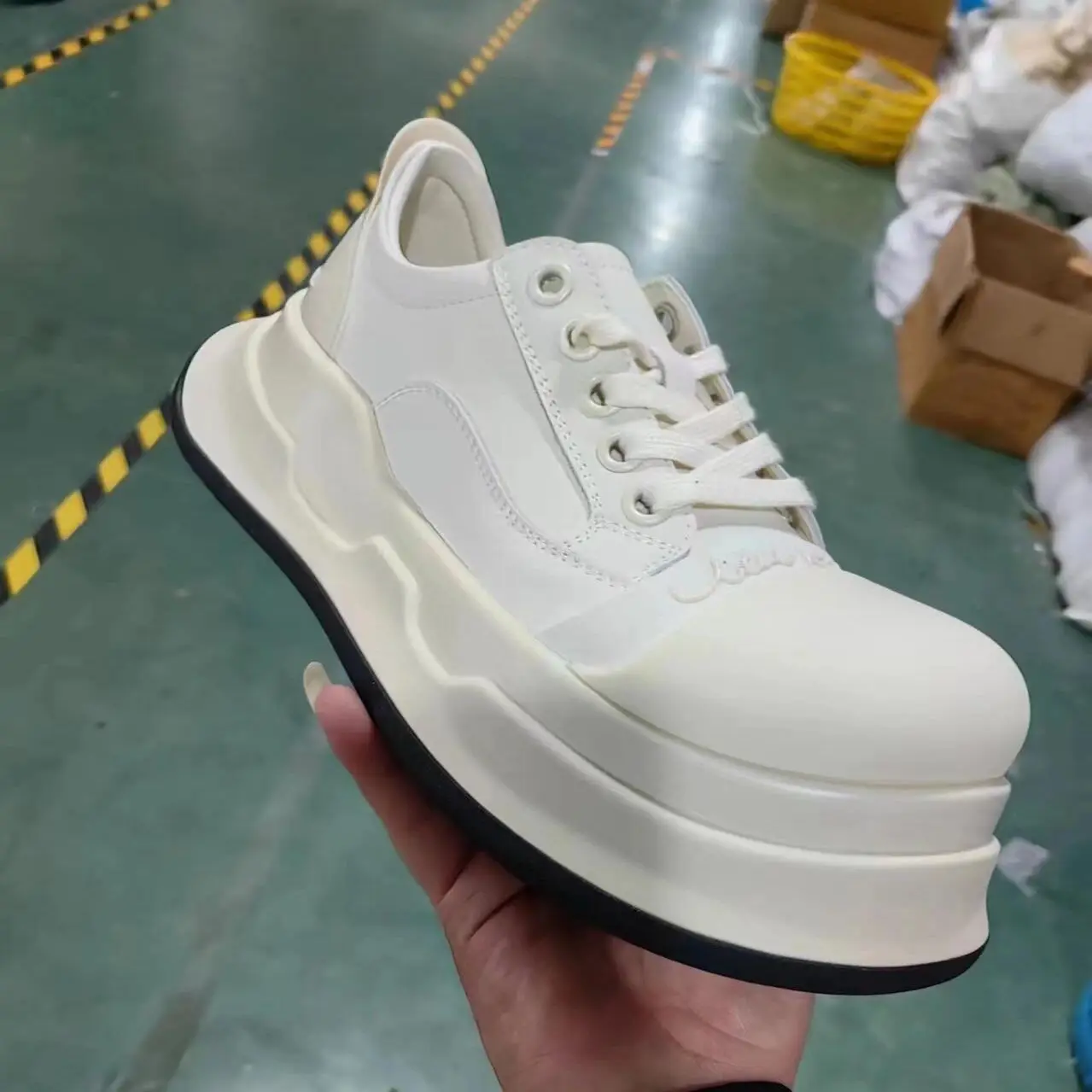 Big Head National Fashion New Ugly and Cute Retro Casual Platform Height Increasing Canvas Leather Sneakers Bread Woman Shoes