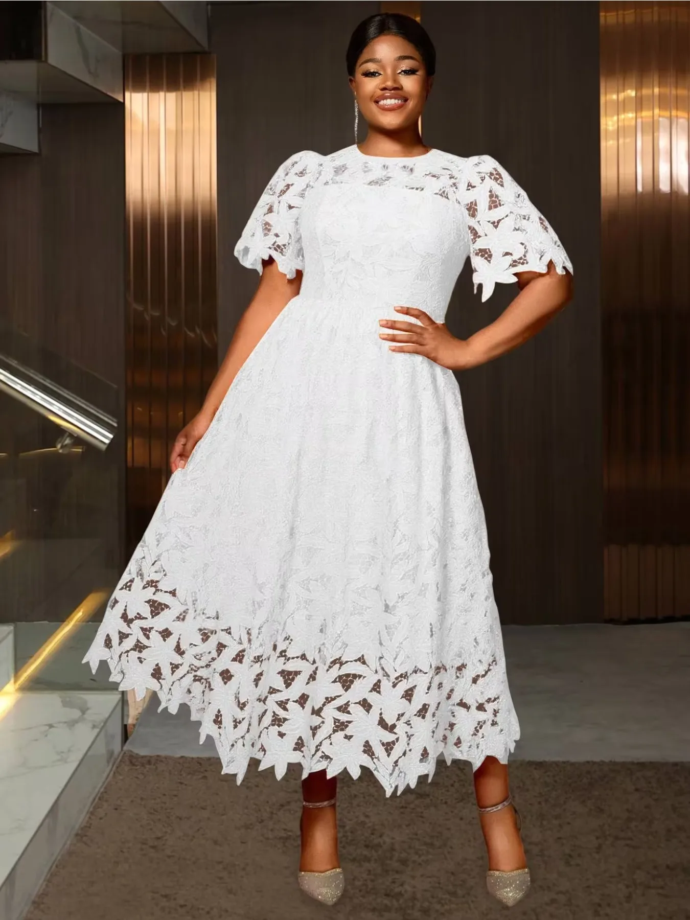 Elegant and stylish lace dress for women, perfect for formal events