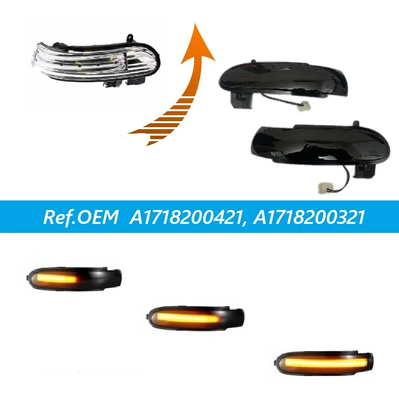 

1718200421 1718200321 Обновление на динамический светодиодный указатель поворота зеркала для Mercedes Benz SLK R171 W171 SL Class R230 W230 01-08