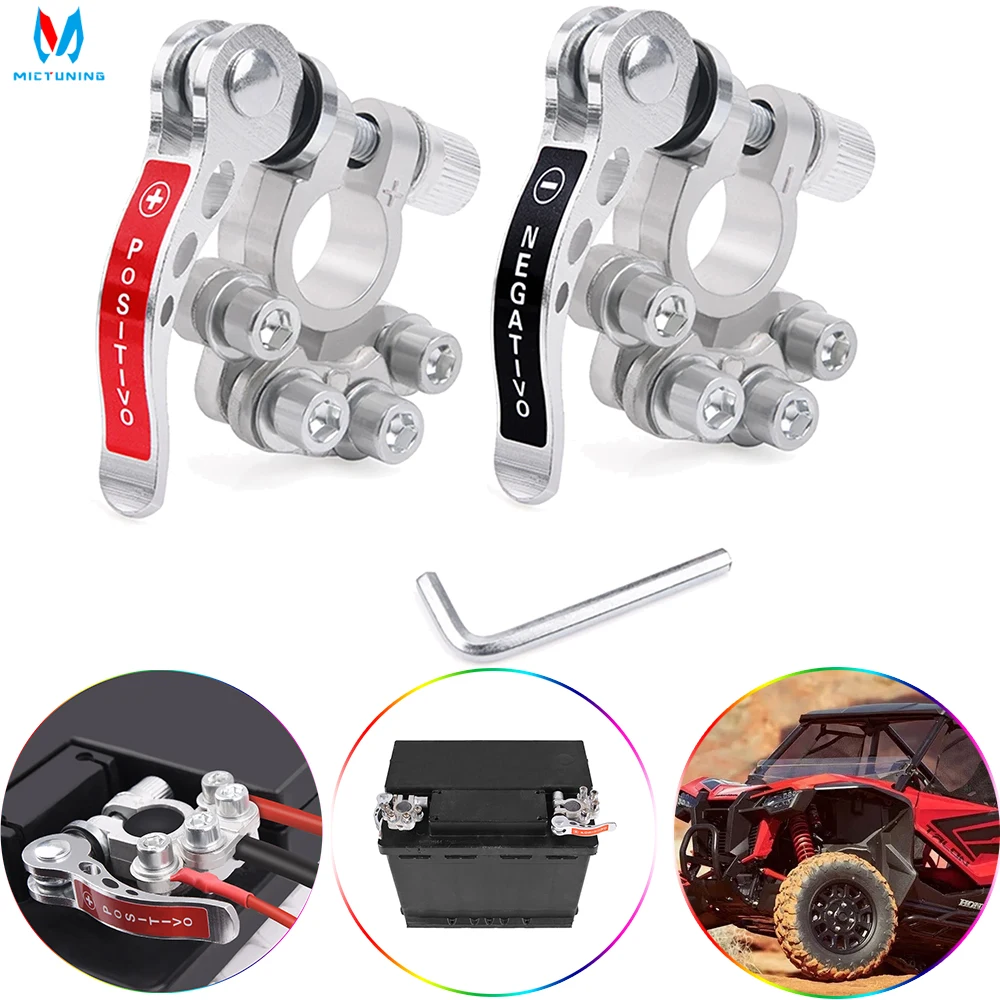 

MICTUNING 2Pcs Car Cable Connector Car Battery Terminals Efficient Quick Linker Positive Negative batteries Car Auto Accessories