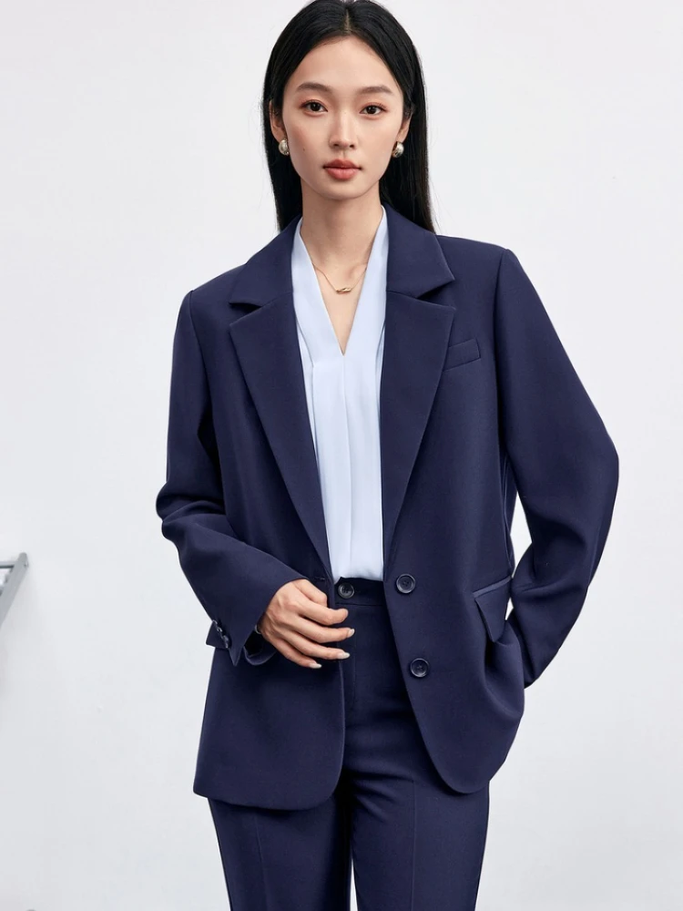 

SENTUBILA 2 Pieces Set For Woman New Cummute Outfits Fashion Blazer Shoulder Padded & Ankle-length Pencil Pant 153ZE8815Z