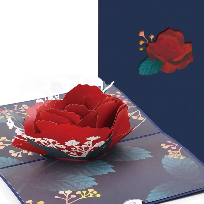 

Pop-Up Flower Card Flora 3D Greeting Card for Birthday Mothers Father's Day Graduation Wedding Anniversary Get Well Sympathy