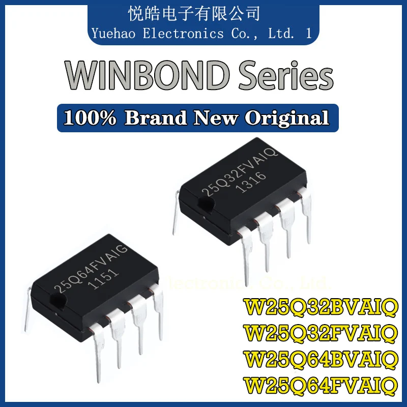 5PCS W25Q32BVAIQ W25Q32FVAIQ W25Q64BVAIQ W25Q64FVAIQ 25Q32BVAIQ 25Q32FVAIQ 25Q64BVAIQ 25Q64FVAIQ IC MCU DIP-8