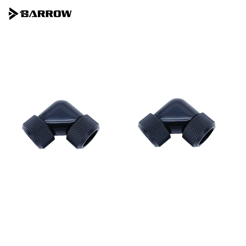BARROW G1/4'' Hard Tube Thread Dual 90 Degree Rotary Fitting Adapter Rotating 90 Angle Adaptors Use for Od14mm/16mm TFYKN2-T