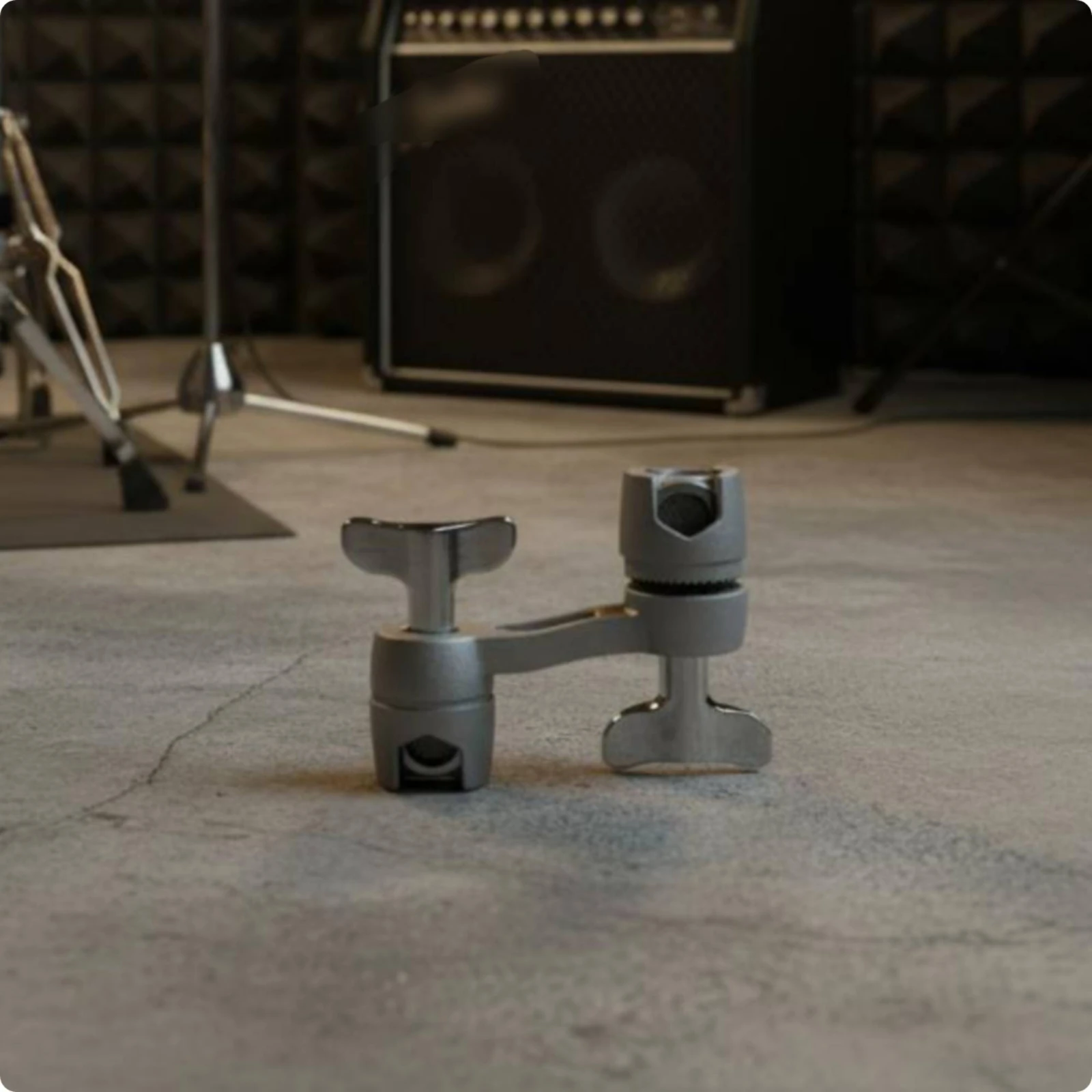 Double Swivel Clamp 360 Degree Rotation Double Drum Clamp Music Accessory Easy to Install for Stage Setup