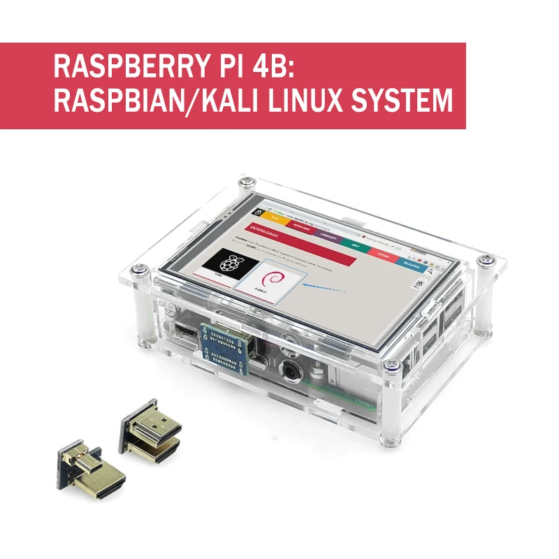 

Дисплей Raspberry Pi 4-го поколения, 3,5-дюймовый дисплей, 480*320, регулировка подсветки Plug and Play с акриловым корпусом