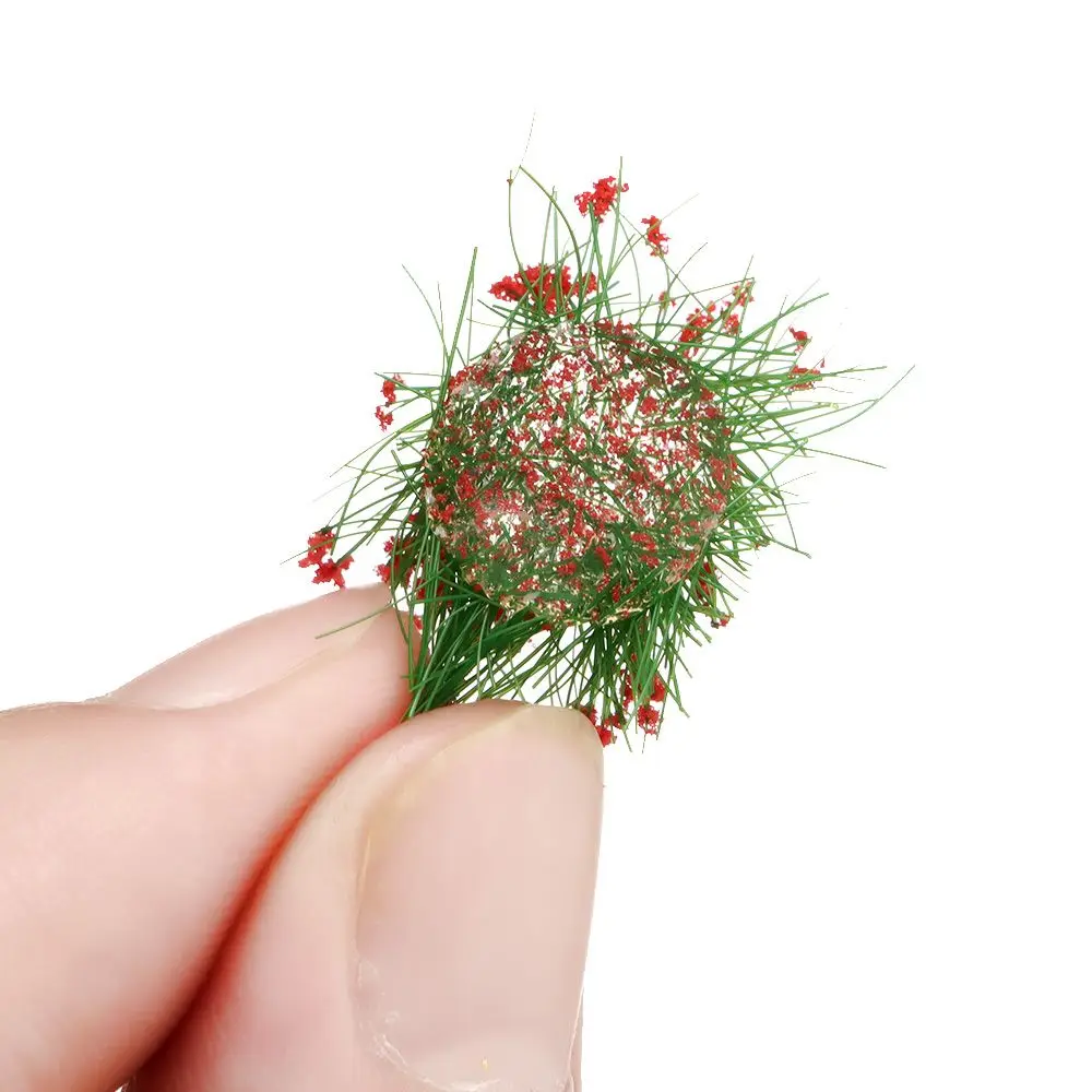 DIY Building Layout Static Scenery Model Flower Cluster Landscape Wargame Miniature Garden Decor Grass Tufts