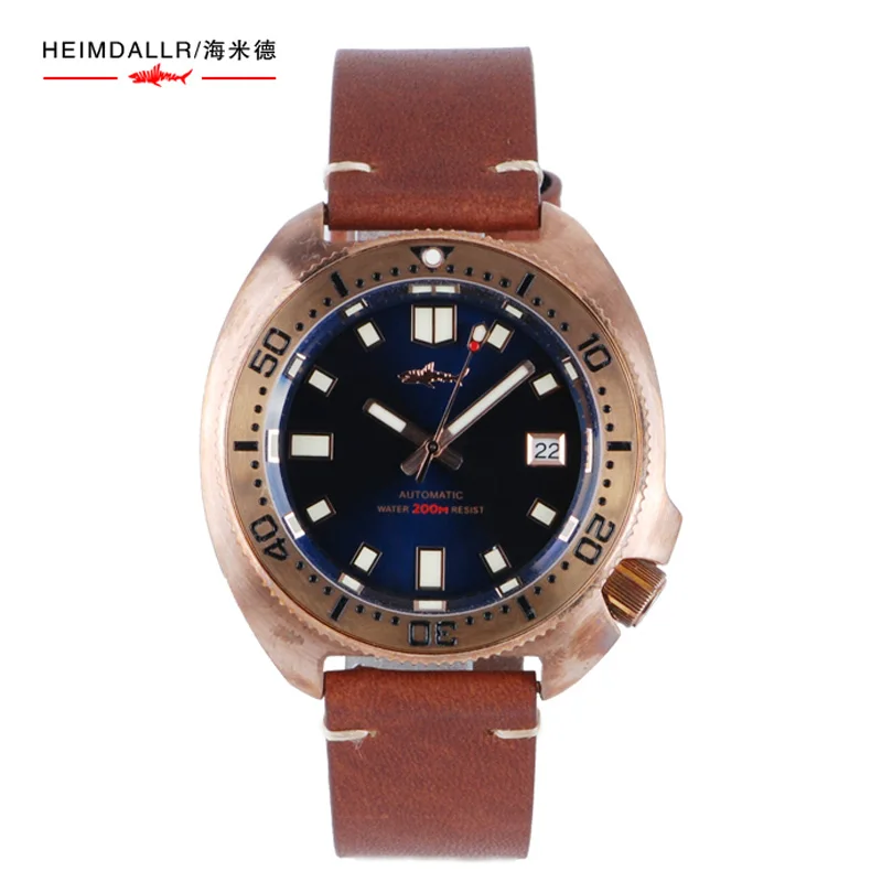 

Heimdallr Men's Diver Watch Sapphire Glass Brushed CUSN8 Bronze Case 200M Water Resistance NH35 Automatic Watches New Arrival