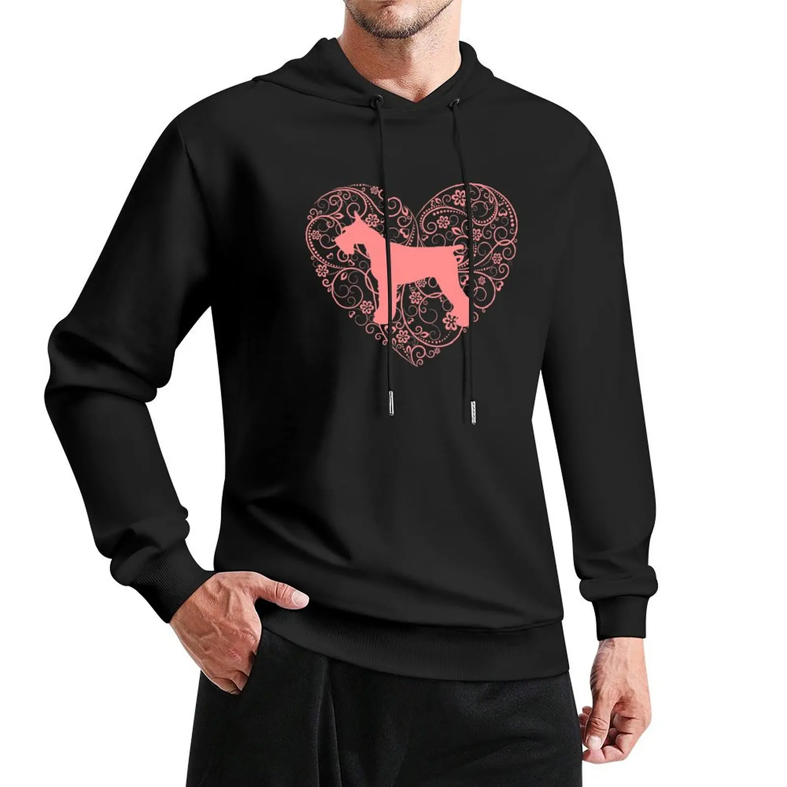 

Schnauzer Valentine, Miniature Schnauzer Valentine Pullover Hoodie men's sweat-shirt set hoodie men