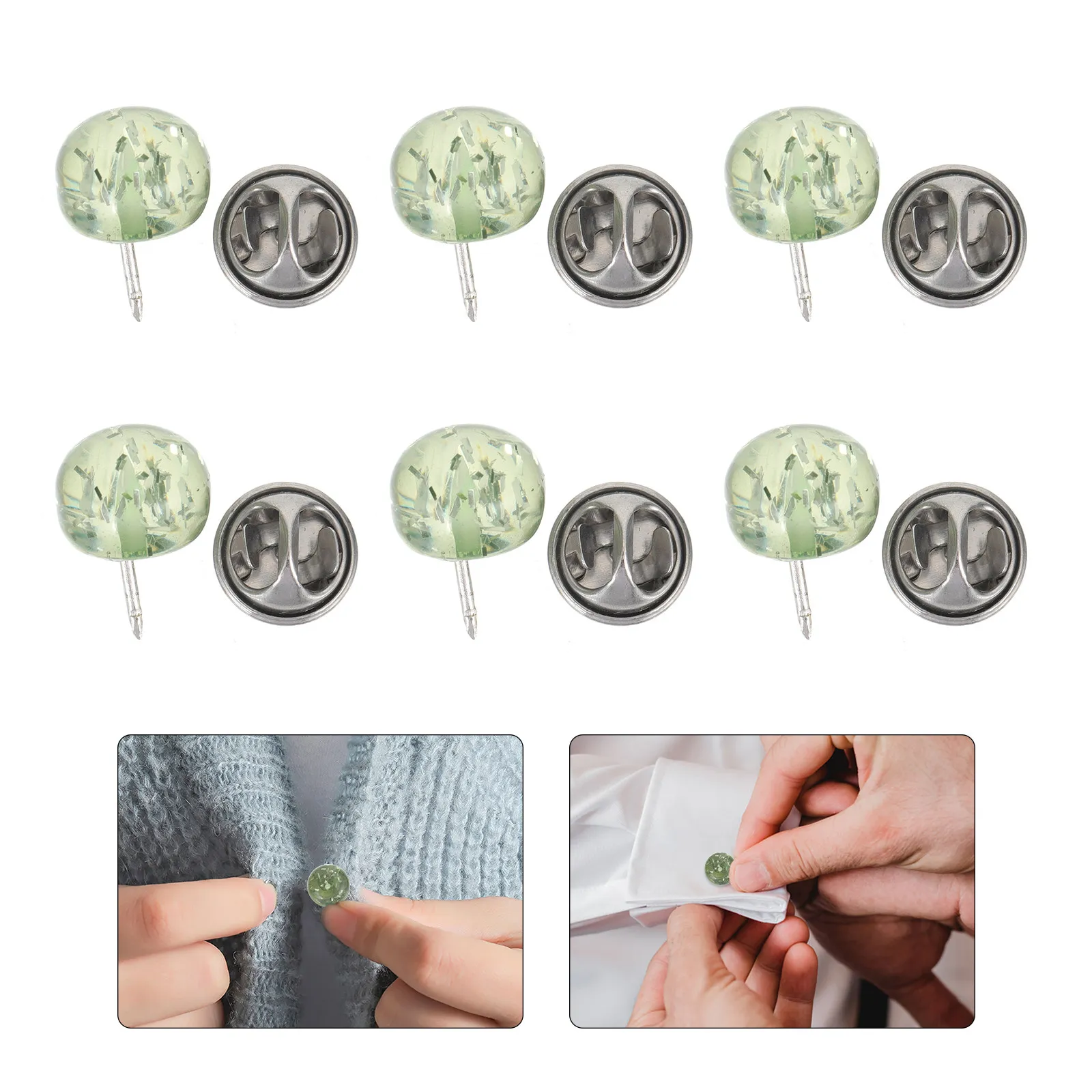 Lot de 6 boutons de col cachés de qualité supérieure pour robes, t-shirts, costumes – Boutons de sécurité anti-éblouissement, faciles à assortir, élégants et tendance