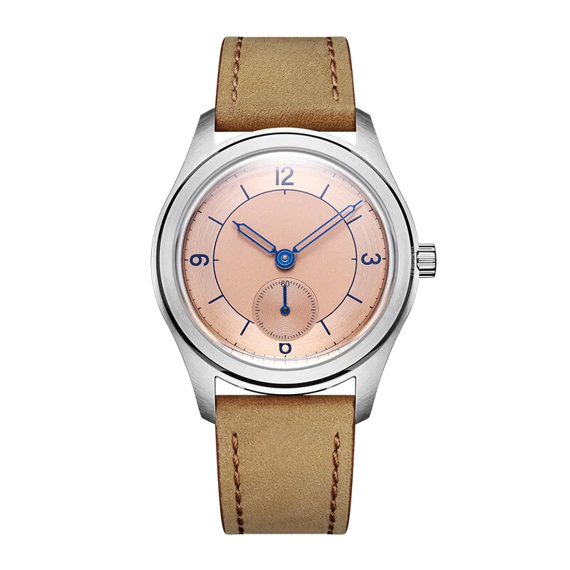 Parnis Men Automatic Watch 38mm Pilot Mechanical Wristwatch 5ATM Waterproof Sapphire Mirror Small Second Dial Fashion