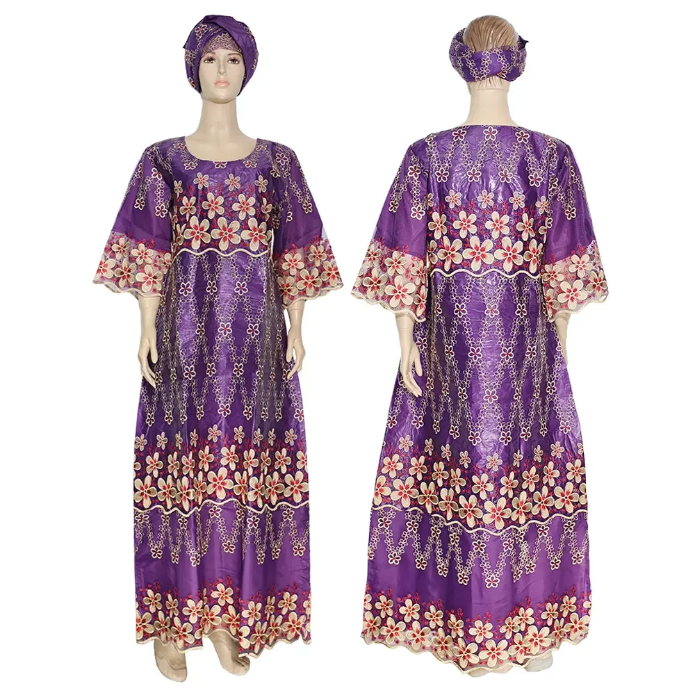 African Clothes For Women Traditional Bazin Riche Embroidery Attire Dubai Turkey Nigerian Robe Suits Plus Size Ladies Clothing