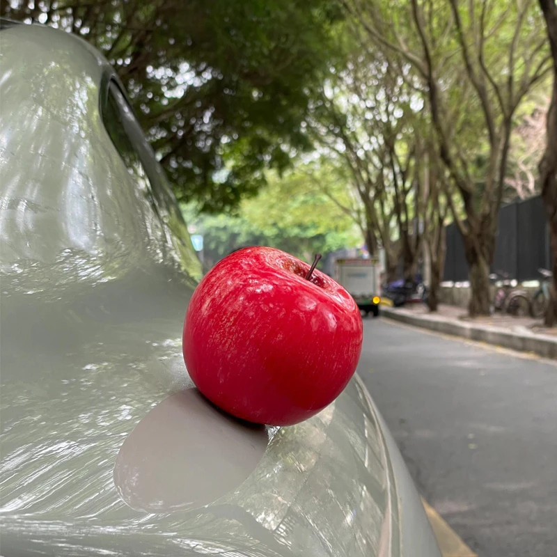 

Simulation Apple Car Ornament Rear Hanging Car Outside New Year Decoration Car Stickers Motorcycle Stickers