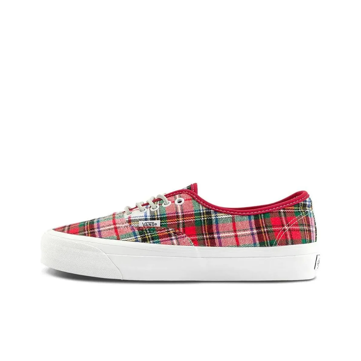 Vans Authentic Chaussures de skateboard basses unisexes Rouge Blanc VN000D5K7ZG