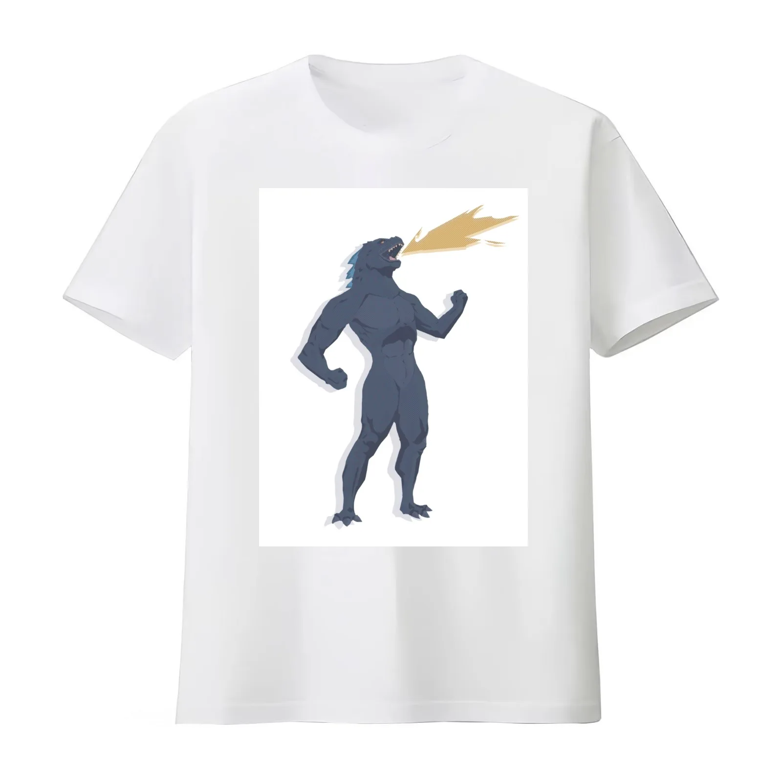 Serpent Man T-Shirt Summer Casual Cotton Tee Oversized Streetwear Tops Vintage Graphic Print Loose Fit Short Sleeve