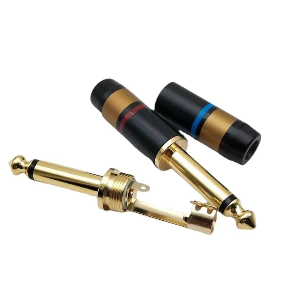 

2PCS 6.35mm Mono/Dual Channels Audio Plug Jack Connector Amplifier Microphone Plug Socket Jack for Audio Equipment