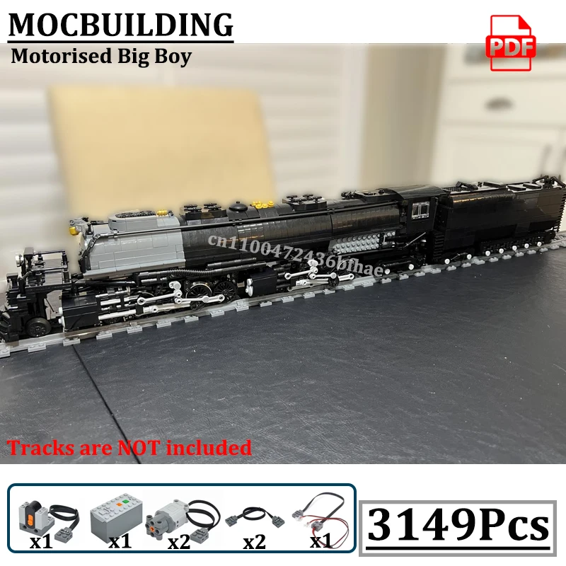 

Motorised Train Model UP4014 Locomotive MOCBUILDING Railroad Steam Engine Construction Technology Creative Toys Gift