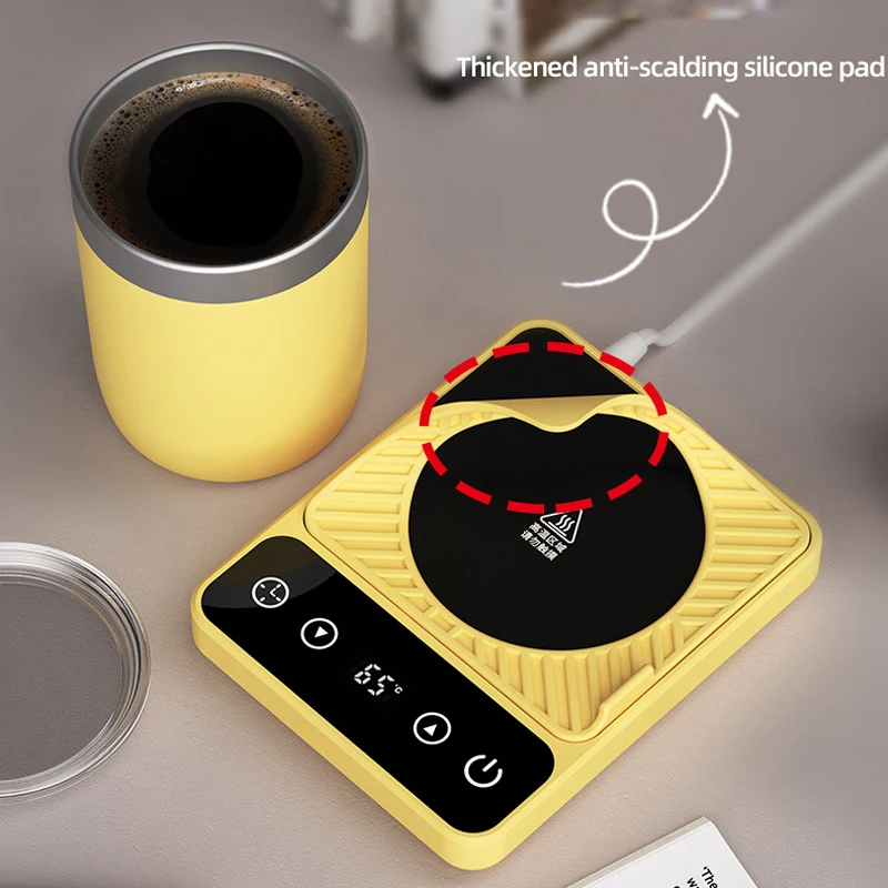 220V Cup Heater Coffee Mug Warmer 9 Gear Temperatures Beverage Cup Warmer Heating Coasters Plate Pad for Cocoa Tea Water Milk