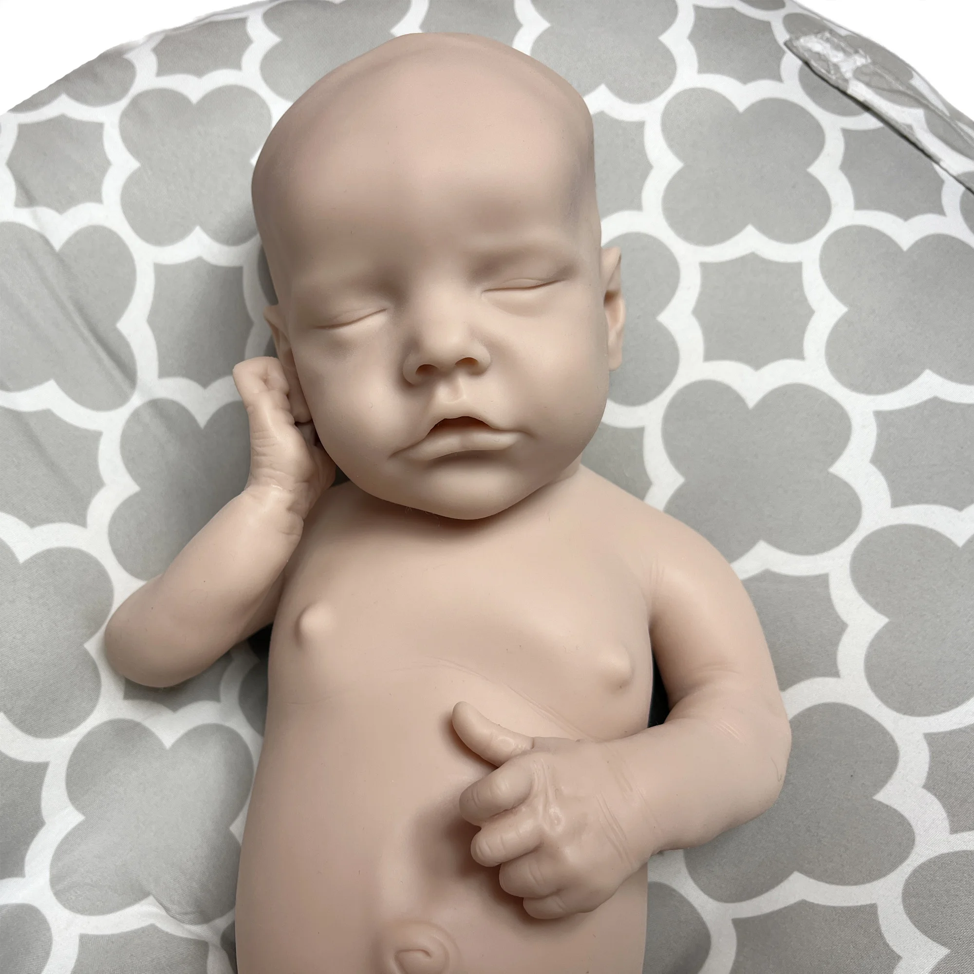 18 Inch Twins B Soft Full Body Silicone Reborn Baby Doll Unpainted Handmade Newborn Doll Corpo De Silicone Inteiro