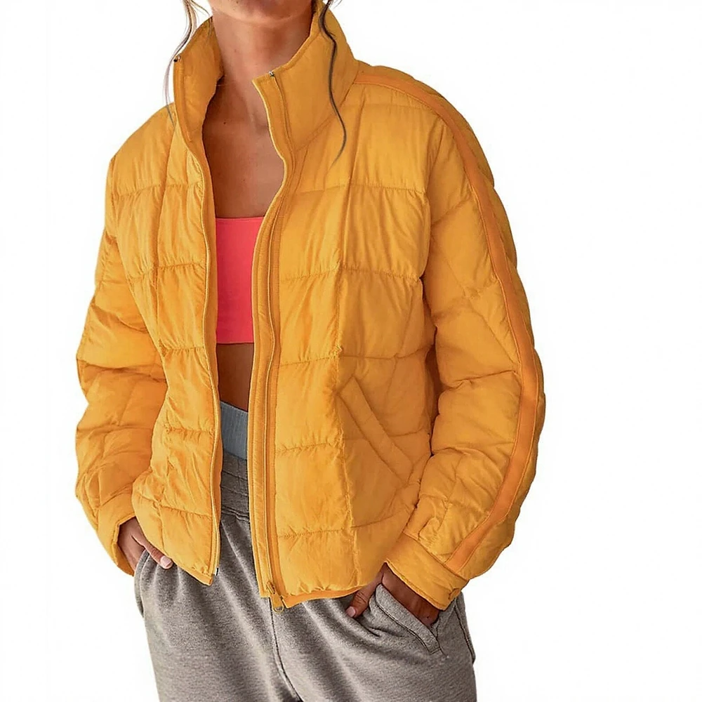 

Women's Trendy Chic Lightweight Jacket Long Sleeve Stand Collar Casual Daily Autumn Winter Outerwear Style Plain Design