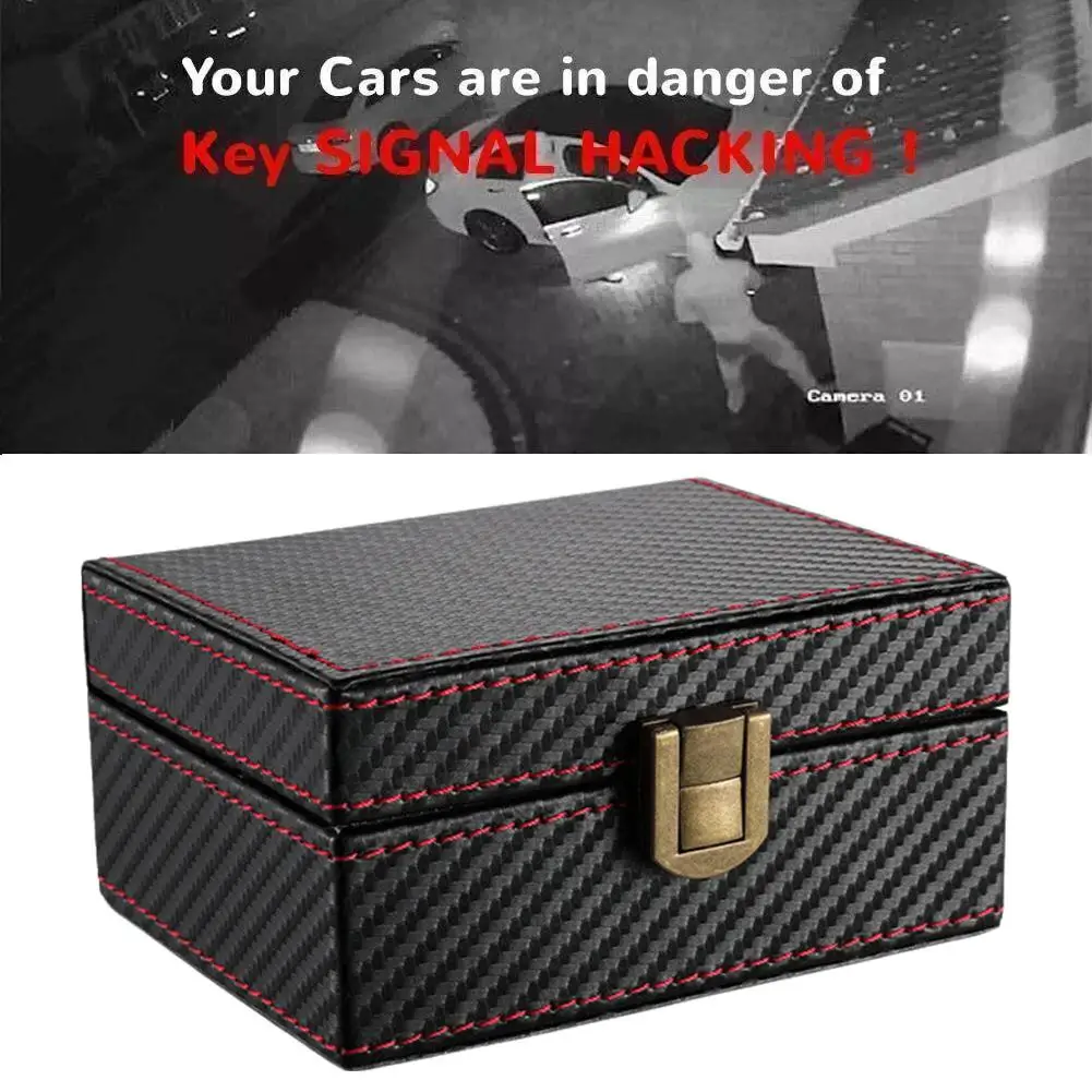 

Mobile Phone Box Car Keyless Signal Blocker Anti-Theft Radiation-proof Key Faraday Safety Fob Protector Box J4R9