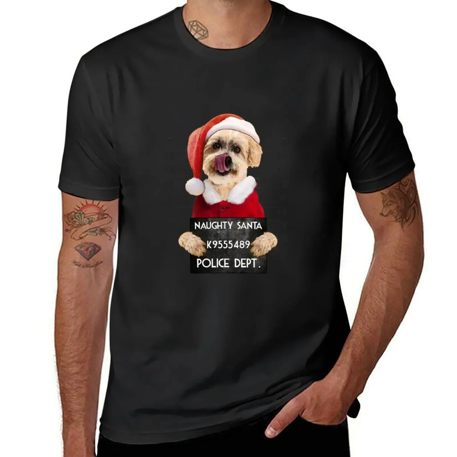 Maltese Santa Xmas T-Shirt graphics plus size tops shirts men graphic