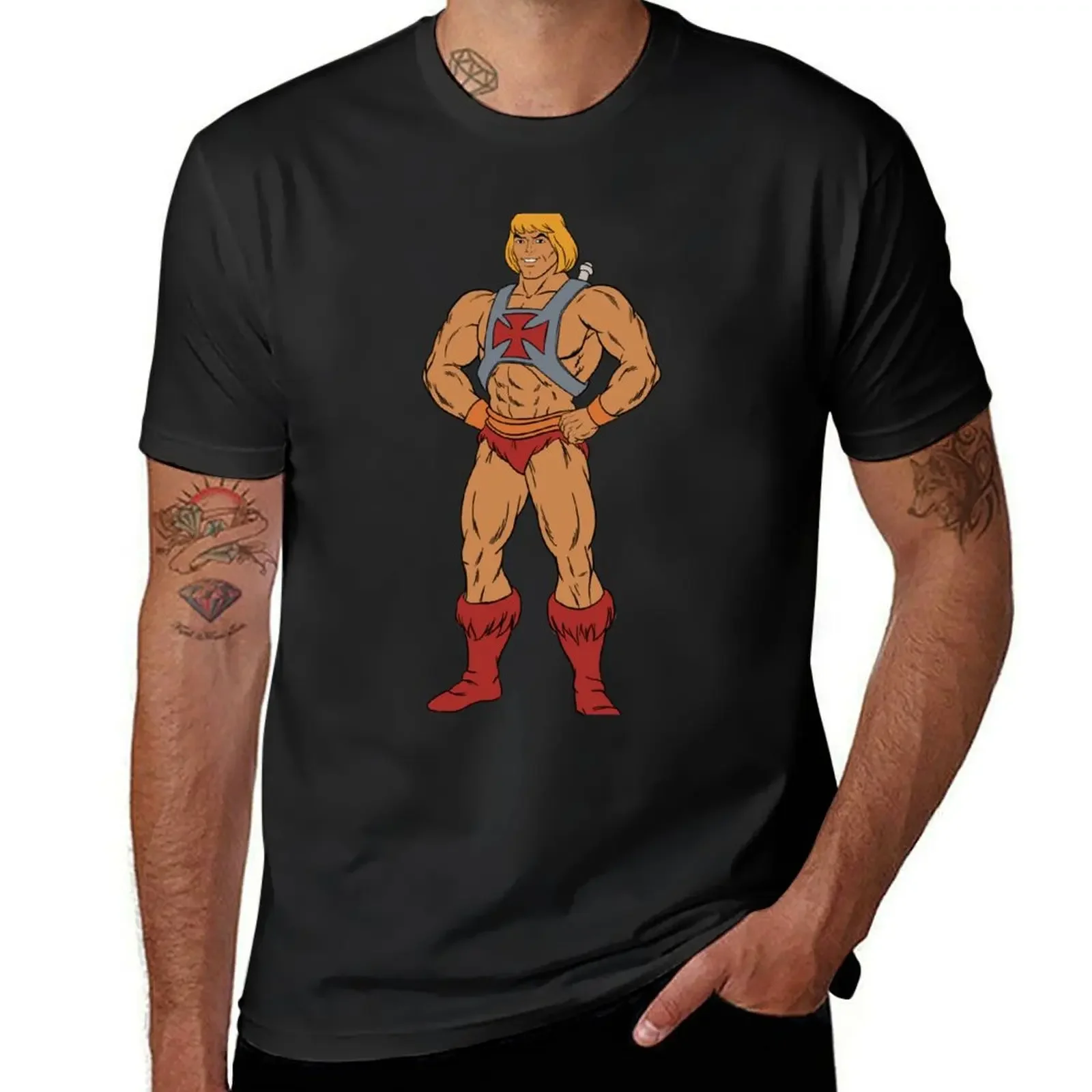 

He-man vintage tribute T-Shirt anime clothes hippie clothes t shirts for men cotton