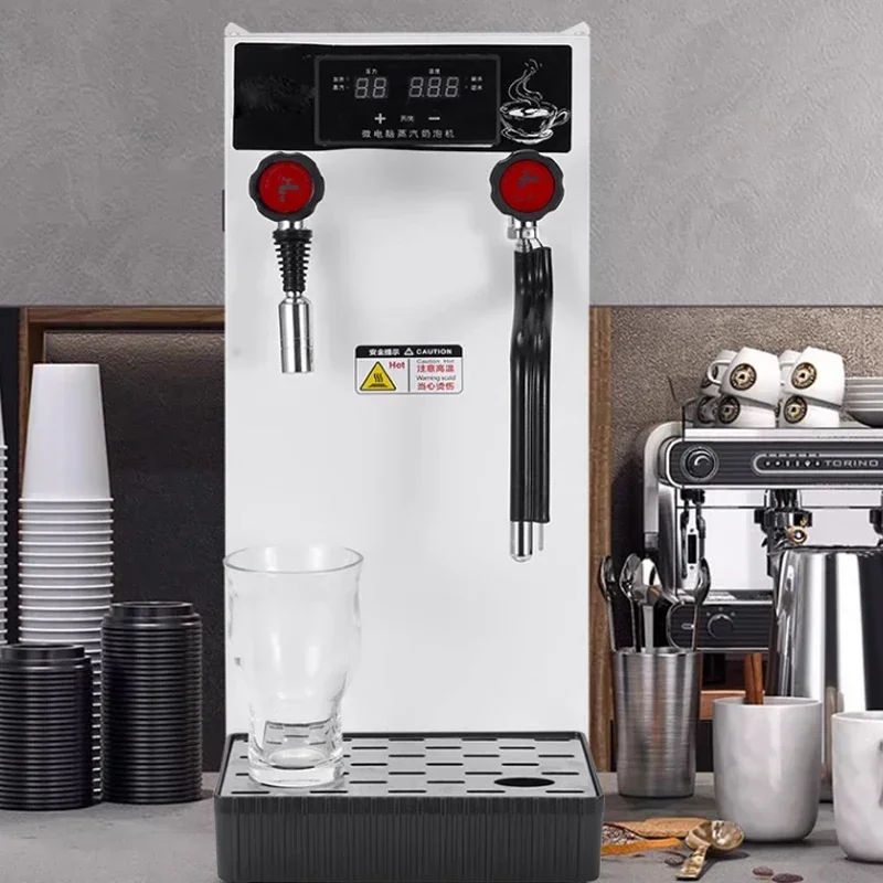 ماكينة بخار أوتوماتيكية للحليب بقدرة 2500 وات ماكينة مزبد حليب بخار كهربائية ماكينة قهوة اسبريسو تجارية