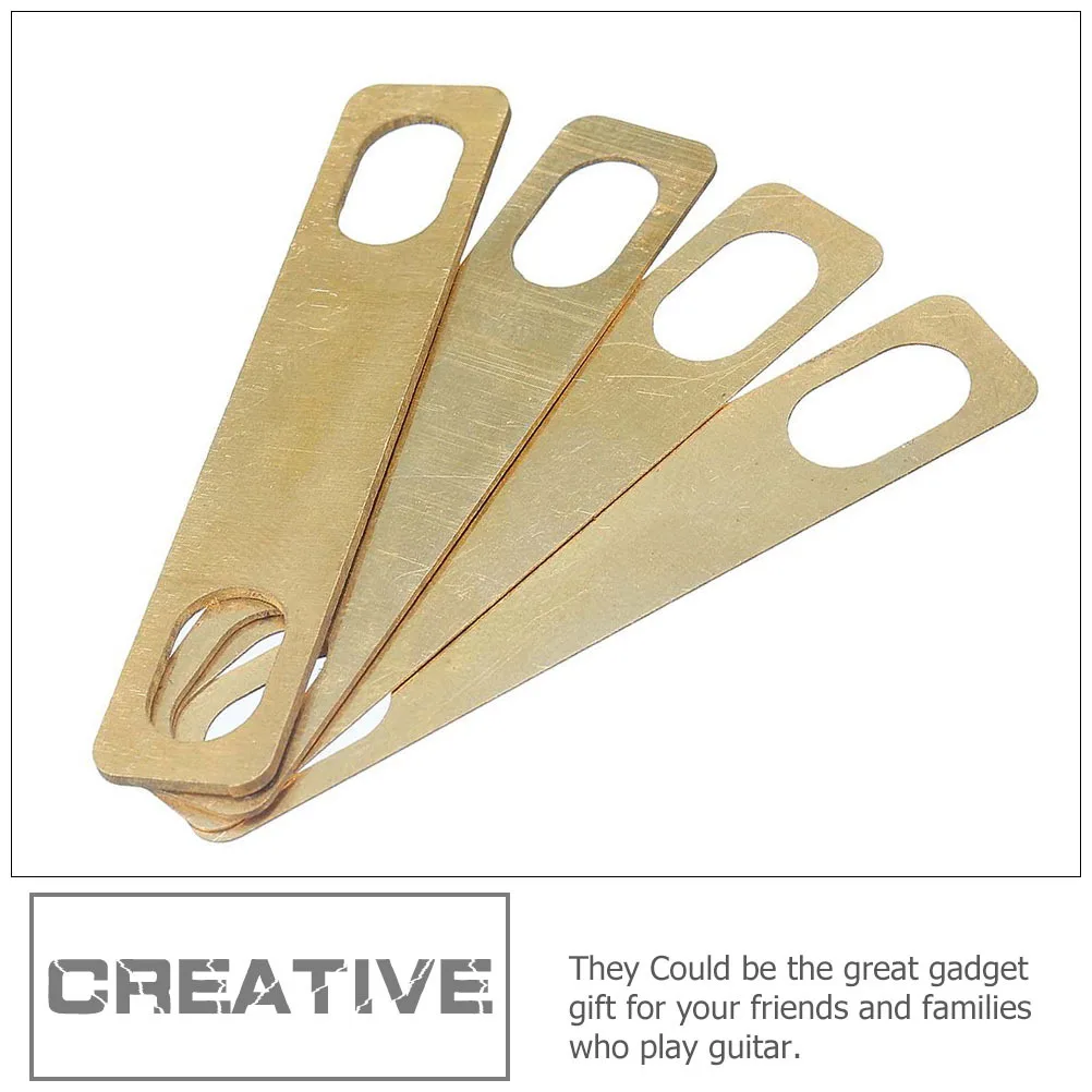 

1Set Thickness Adjustable Guitar Neck Shim Set 0.2 0.5 1Mm Brass Material Heavy Duty for Guitar Bass Joint Plate Repair Kit