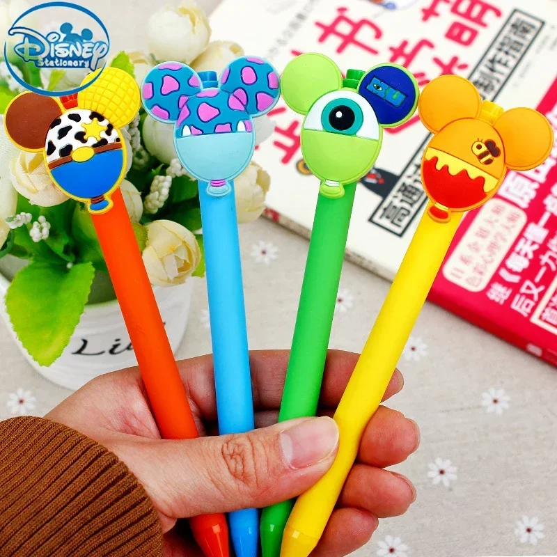 Disney Mickey Gel Pen 10pcs Black Hand Account Mickey Cute Mouse Office Signature Pen School Students Kawaii Writing Stationer