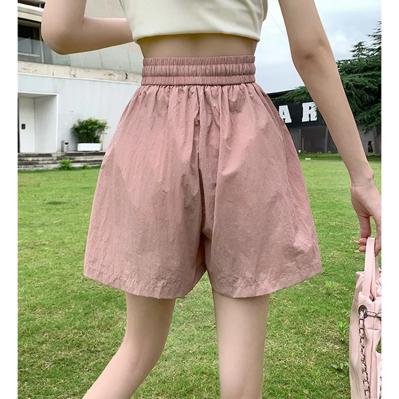 Shorts japonais pour femmes, doux, été, patchwork, poche, proximité, wstring, mode solide, document confortable, tout assressenti, décontracté, nouveau, 2024